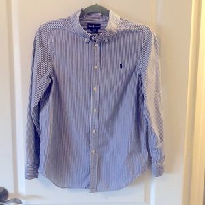 Ralph Lauren Boys Polo Long Sleeve Button Down Dress Shirt SzL(14-16) BarelyWorn